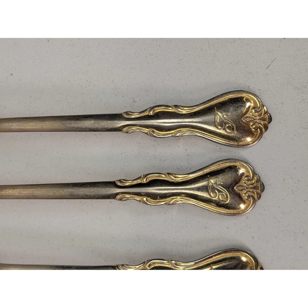 Personally Yours Stainless Steel Dinner Forks Set Of 4 Silver Tone Scroll Design
